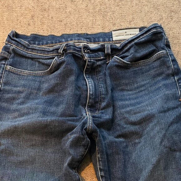 Imogene and Willie Blue Denim Jeans size 33 wide leg preowned great condition - Picture 6 of 10